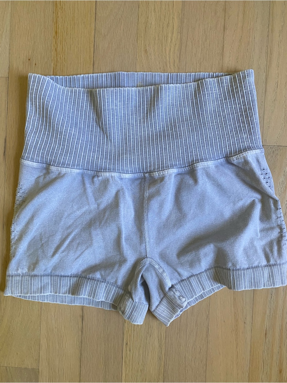 Free People Movement Good Karma Running Shorts Washed Ice Grey S